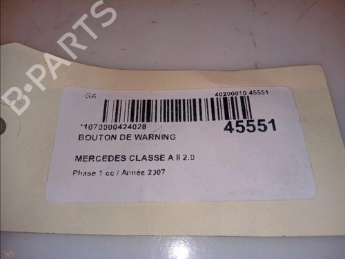 Used Warning switch Warning switch MERCEDES-BENZ A-CLASS (W169) A 180 CDI (169.007, 169.307) (109 hp) 12128788 12128788