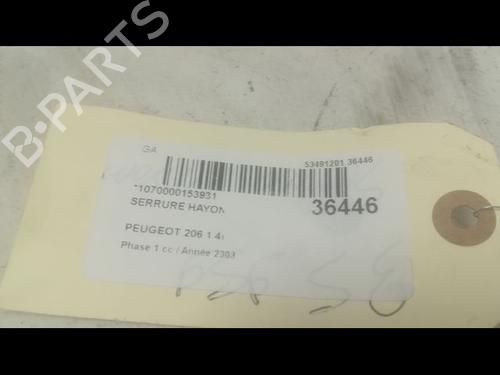 Used Tailgate lock PEUGEOT 206 Hatchback (2A/C) 1.4 i (75 hp) 9600877