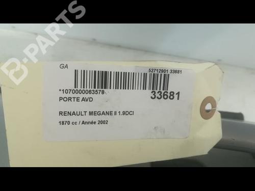 Right front door RENAULT MEGANE II (BM0/1_, CM0/1_) 1.9 dCi (BM0G, CM0G) | BP9599162C3 