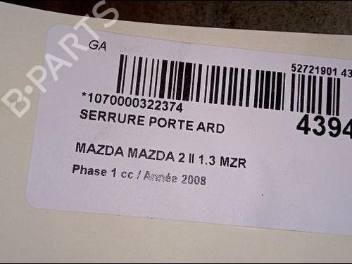 Used Rear right lock MAZDA 2 (DE_, DH_) 1.3 (DE3FS) (75 hp) 9618572