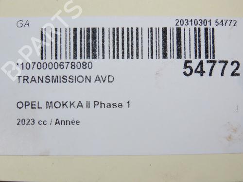 Right front driveshaft OPEL MOKKA 1.5 (76) | BP30188525M39 