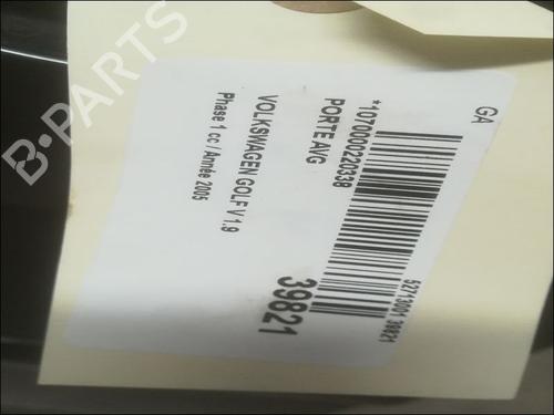 Used Left front door VW GOLF V (1K1) 1.9 TDI (90 hp) 9606568