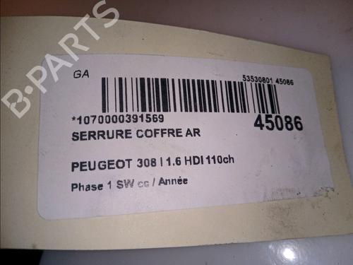 Used Tailgate lock PEUGEOT 308 SW I (4E_, 4H_) 1.6 HDi (109 hp) 11103787