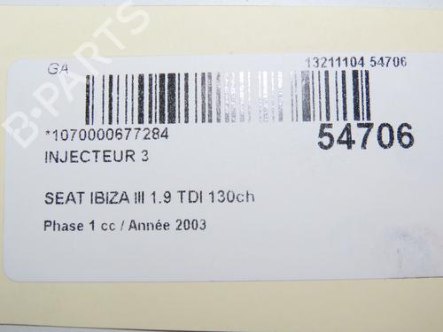 Used Injector Injector SEAT IBIZA III (6L1) 1.9 TDI (131 hp) 30447492 30447492