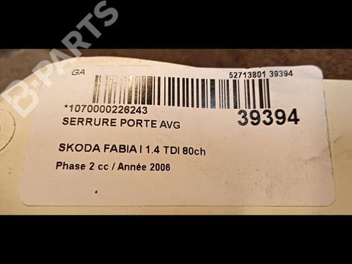 Front left lock SKODA FABIA I (6Y2) 1.4 TDI | BP9607121C98 