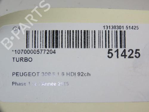Turbolader/Kompressor PEUGEOT 308 II (LB_, LP_, LW_, LH_, L3_) 1.6 HDi (92 hp) 28828758