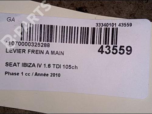 Hand brake SEAT IBIZA IV (6J5, 6P1) 1.6 TDI | BP9618727I18 