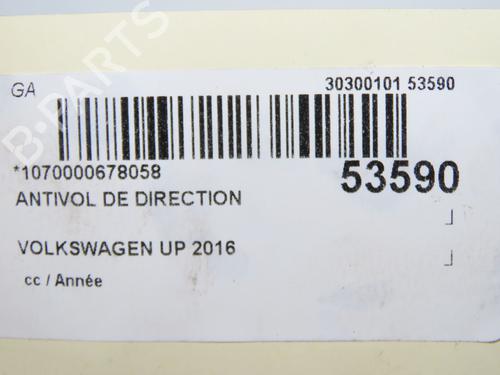 Used Ignition barrel VW UP! (121, 122, BL1, BL2, BL3, 123) 1.0 (60 hp) 31692734