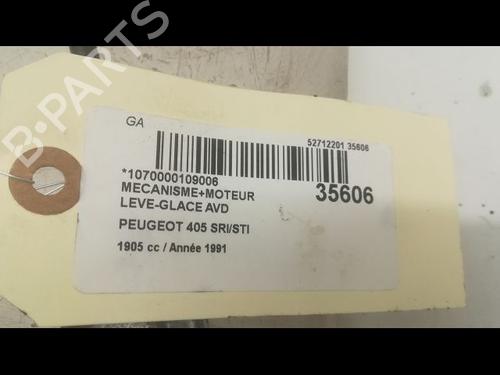 Used Front right window mechanism PEUGEOT 405 I (15B) 1.9 (122 hp) 23175677