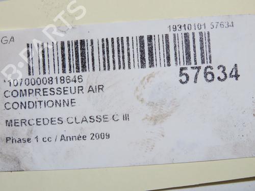 Used AC compressor AC compressor MERCEDES-BENZ C-CLASS (W204) C 220 CDI (204.008) (170 hp) 40162862 40162862