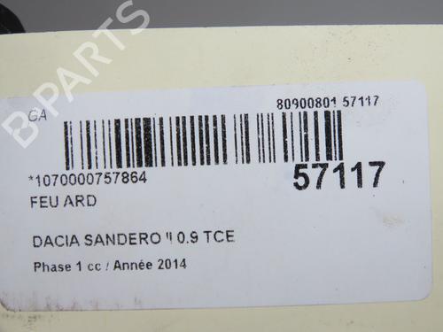 Right taillight DACIA SANDERO II TCe 90 (B8M1, B8MA, B8AC) | BP36310651C35 - Image 5