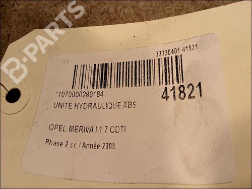 ABS Bremseaggregat OPEL MERIVA A MPV (X03) 1.7 CDTI (E75) | BP9618598M43 