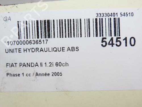 Used ABS pump FIAT PANDA (169_) 1.2 (169.AXB11, 169.AXB1A) (60 hp) 28829992