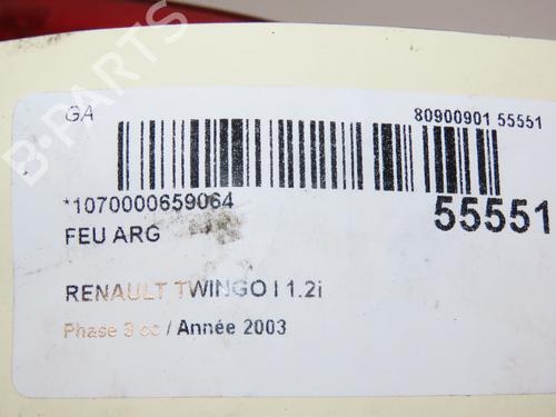 Used Left taillight RENAULT TWINGO I (C06_) 1.2 16V (C06C, C06D, C06K) (75 hp) 29151013