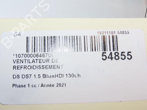 Køleventilator elektrisk DS DS 7 Crossback (J4_, JR_, JC_) 1.5 BlueHDi 130 (JCYHZJ, JCYHZR) | BP28967144M35 
