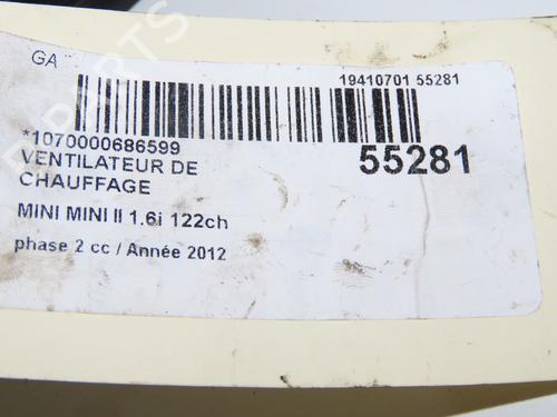 Heater blower motor MINI MINI (R56) Cooper | BP31865232M62 - Image 6