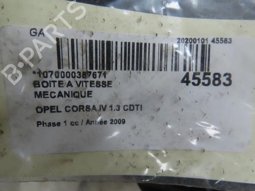 Used Gearbox OPEL CORSA D (S07) 1.3 CDTI (L08, L68) (75 hp) 16146387