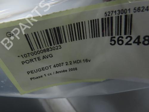 Used Left front door PEUGEOT 4007 (VU_, VV_) 2.2 HDi (156 hp) 30606536