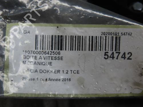 Used Gearbox DACIA DOKKER MPV (KE_) 1.2 TCe (KEM0, KEAY) (115 hp) 29216002