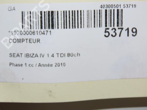 Used Instrument cluster SEAT IBIZA IV (6J5, 6P1) 1.4 TDI (80 hp) 28830516