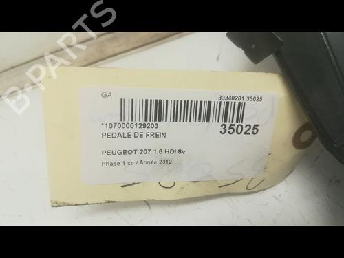 Used Break pedal PEUGEOT 207 (WA_, WC_) 1.6 HDi (92 hp) 9598937