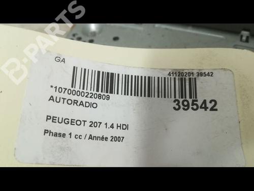 Radio PEUGEOT 207 (WA_, WC_)  | BP9606605E6 