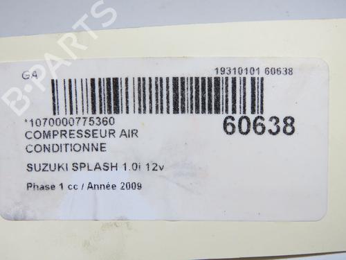 Used AC compressor AC compressor SUZUKI SPLASH (EX) 1.0 (A5B310) (65 hp) 40110622 40110622
