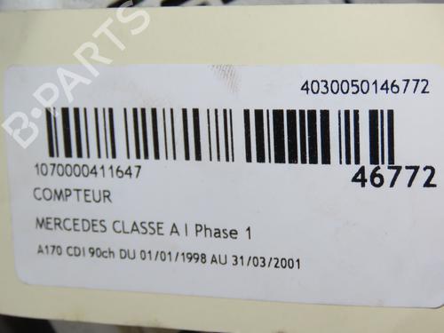 Instrument cluster MERCEDES-BENZ A-CLASS (W168) A 170 CDI (168.008) | BP18148739C47 