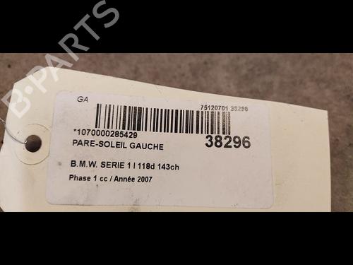 Left sun visor BMW 1 (E87) 118 d | BP9614844I1 - Image 3