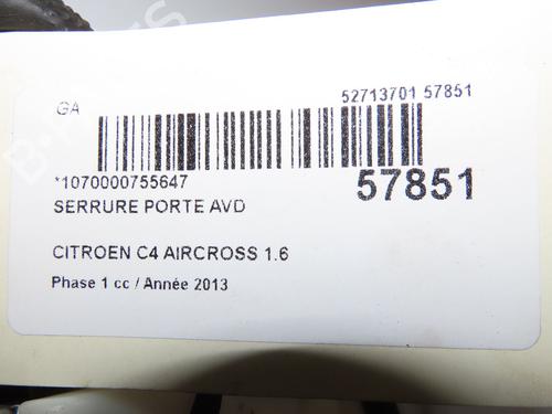 front-right-lock-citroen-c4-aircross-2010-37062662 main image