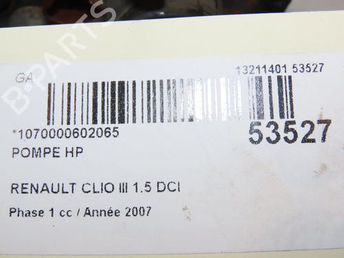 Pompe à injection RENAULT CLIO III (BR0/1, CR0/1) 1.5 dCi (C/BR0G, C/BR1G) (68 hp) 29441610
