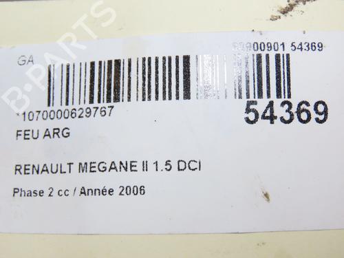Used Left taillight RENAULT MEGANE II Estate (KM0/1_) 1.5 dCi (KM16, KM1E) (106 hp) 28832832