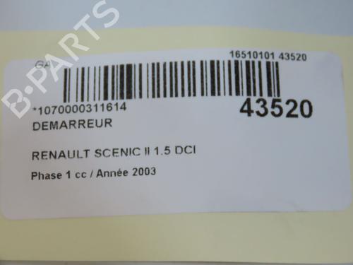 Used Starter Starter RENAULT SCÉNIC II (JM0/1_) 1.5 dCi (JM0F) (82 hp) 9821632 9821632