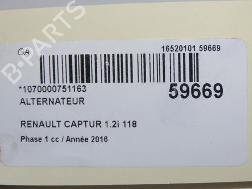 Alternator RENAULT CAPTUR I (J5_, H5_) 1.2 TCe 120 | BP38527410M7 - Image 9