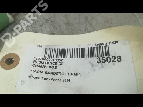 Heater resistor DACIA SANDERO 1.4 MPI LPG | BP11677098M108 