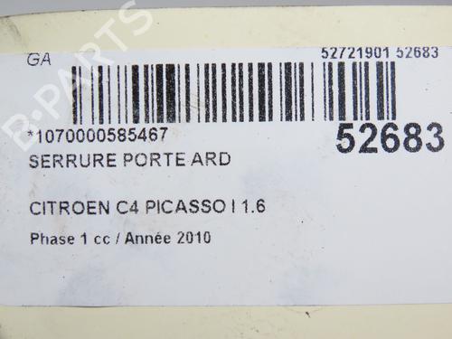 Used Rear right lock CITROËN C4 Picasso I MPV (UD_) 1.6 HDi (109 hp) 28831943