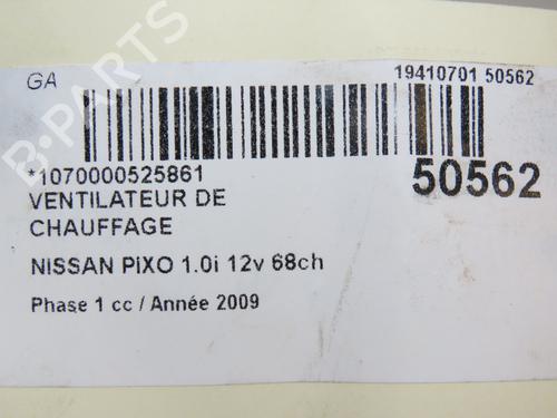 Used Heater blower motor NISSAN PIXO (UA0) 1.0 (68 hp) 23124924