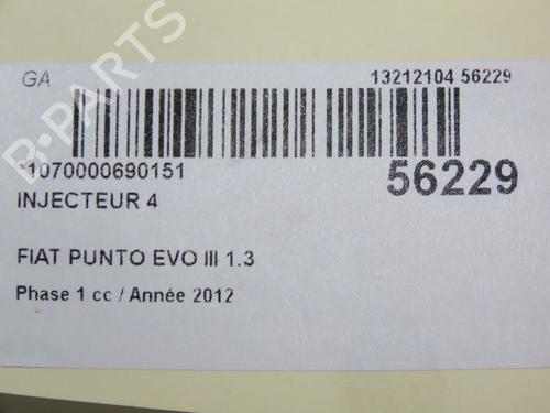 Used Injector FIAT PUNTO (199_) 1.3 D Multijet (75 hp) 30955770