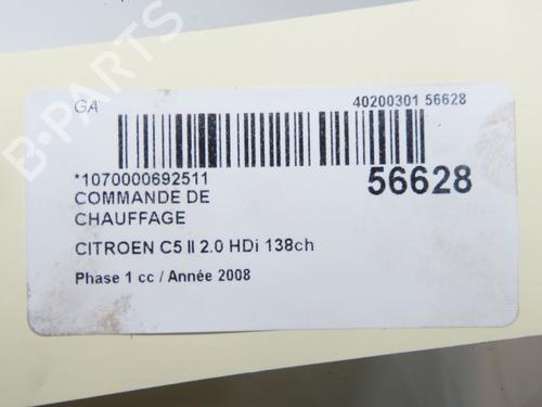 Climate control CITROËN C5 III (RD_) 2.0 HDi (RDRHD8, RDRHDJ, RDRHR8, RDRHRJ) | BP32004972I5 - Image 8