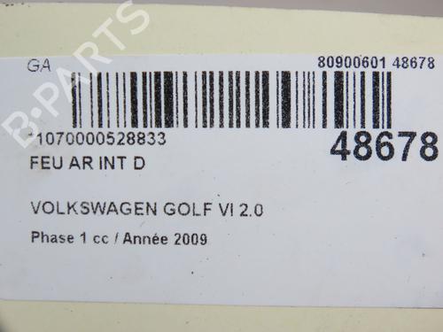 Right tailgate light VW GOLF VI (5K1) 2.0 TDI | BP25750170C80 