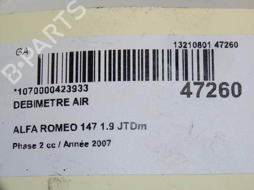 Mass air flow sensor ALFA ROMEO 147 (937_) 1.9 JTDM 8V (937.AXD1A, 937.AXU1A, 937.BXU1A) | BP17488206M95 