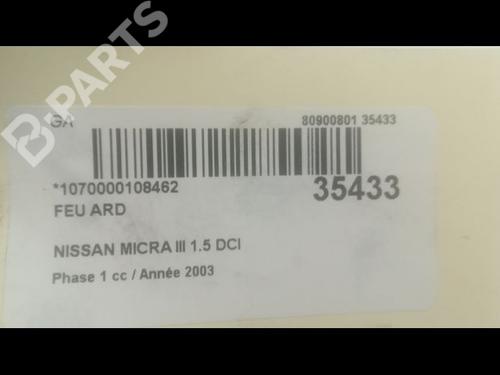 Right taillight NISSAN MICRA III (K12) 1.5 dCi | BP9602688C35 