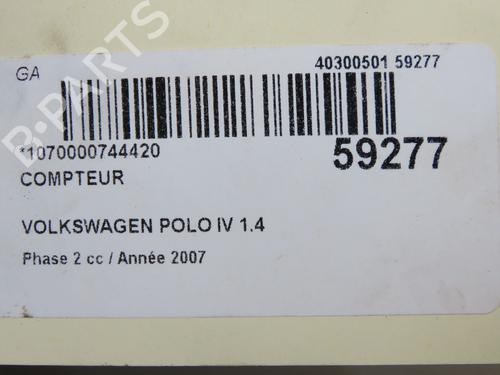 Kombiinstrument Kombiinstrument VW POLO IV (9N_, 9A_) 1.4 16V (75 hp) 37411051 37411051