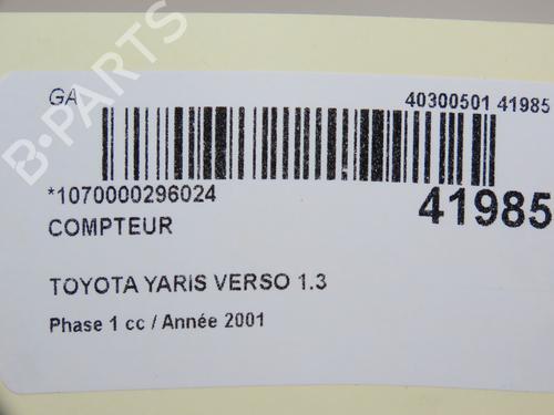 Instrument cluster TOYOTA YARIS VERSO (_P2_) 1.3 (NCP20_, NCP22_, NCP20R, NCP22R) | BP9616109C47 