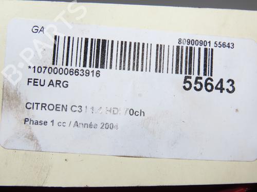 Used Left taillight CITROËN C3 I (FC_, FN_) 1.4 HDi (68 hp) 30164372