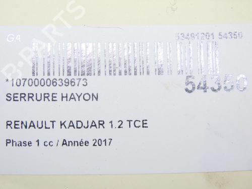 Tailgate lock RENAULT KADJAR (HA_, HL_) 1.2 TCe 130 (HLMR) | BP28832249C101 