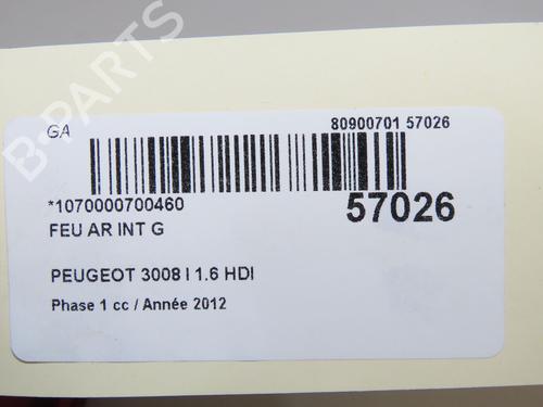 Farolim esquerdo da mala Farolim esquerdo da mala PEUGEOT 3008 I MPV (0U_) 1.6 HDi (112 hp) 33249713 33249713