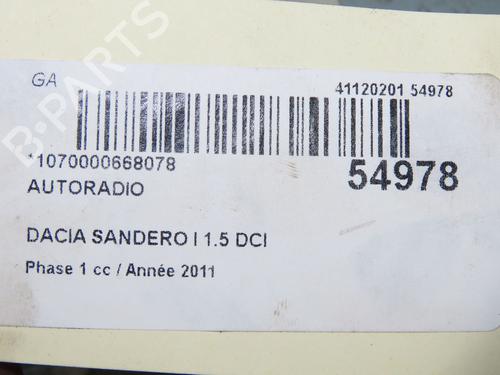 Bilradio DACIA SANDERO 1.5 dCi (88 hp) 31179723