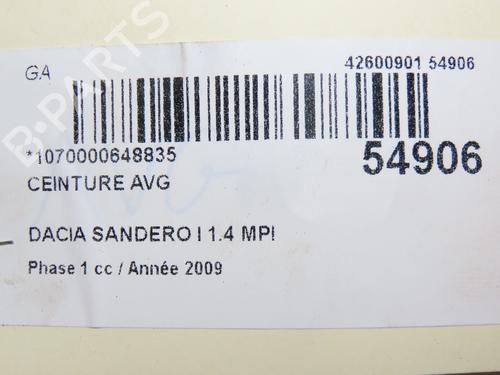 Front left belt tensioner DACIA SANDERO 1.4 MPI LPG | BP28830838C87 