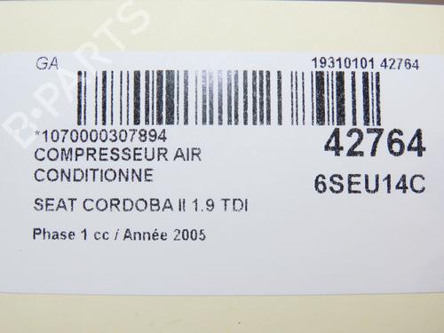 AC Kompressor SEAT CORDOBA (6L2) 1.9 TDI | BP23172316M34 